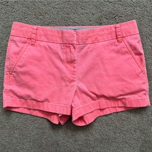 J. Crew Women’s Chino Shorts Size 6 Pink Cotton Preppy Summer Vacation Beach